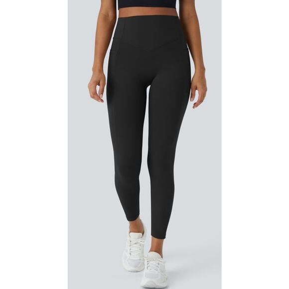 Halara NWT Black 7/8 High Waisted Scrunch Butt Lifting Control - Picture 2 of 6